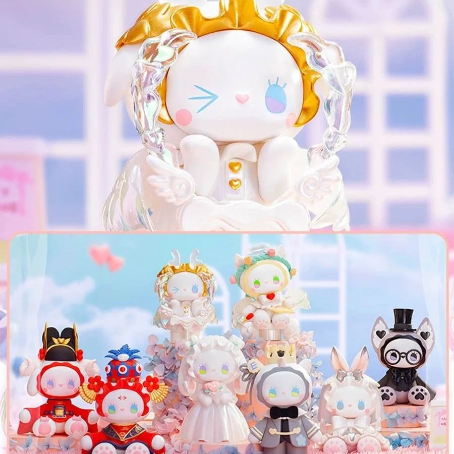 إيما سيكريت فورست زفاف 8 صندوق أعمى من القطيفة PVC العروس العريس البريق تشيس عيد الحب Kawaii تحصيل دمية هدية