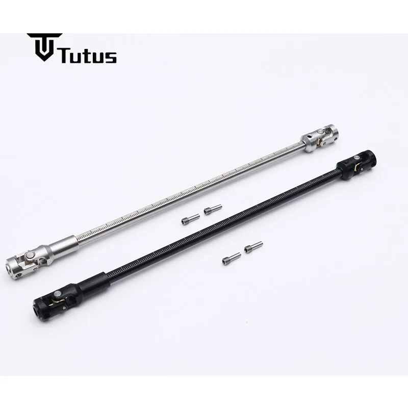 Edelstahl DIY Cut Länge Antriebswelle Universal Joint Antriebswelle Für 1/10 LCG RC Crawler SCX10 I II III TRX4 Capra Upgrades