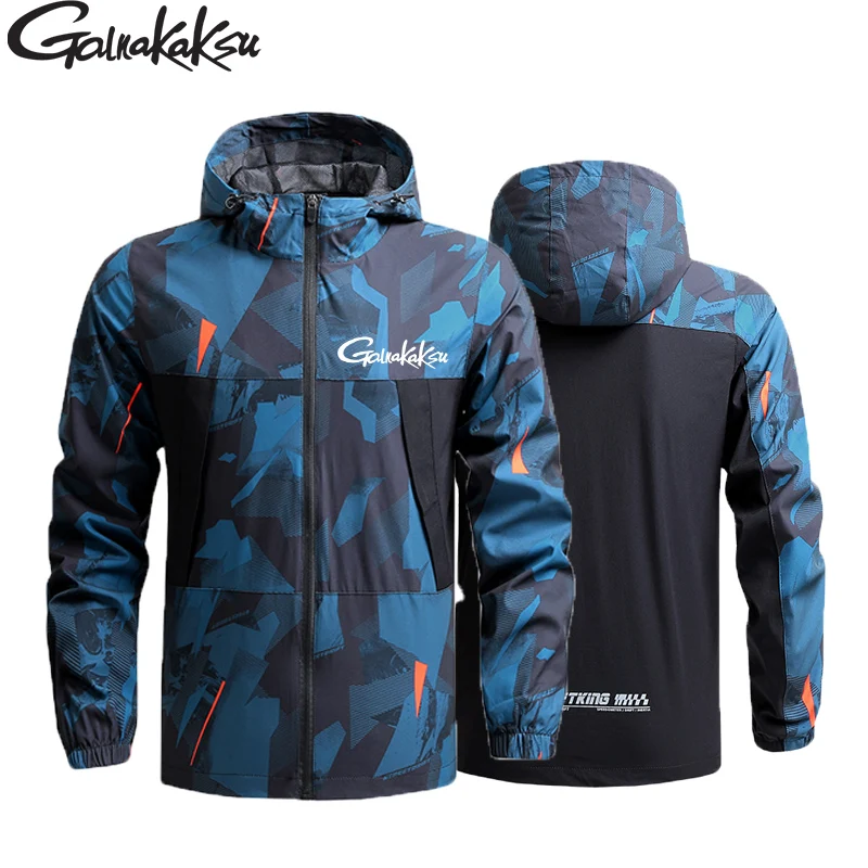 

2023 Men's Spring Autumn Fishing Clothing Hiking Climbing Jacket Thin Casual Quick Dry Windproof Outdoor Sports Hooded Jackets