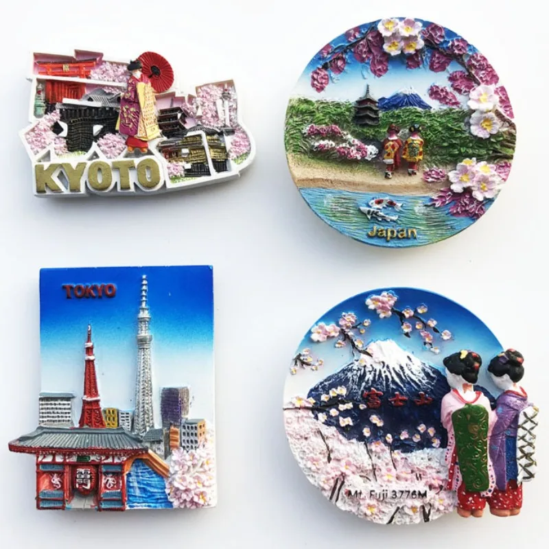 

Japan Fridge Stickers Tokyo Tourist Souvenirs Nagoya Kyoto Kumamoto Castle Kagoshima Osaka Okinawa Sensoji Temple Fridge Magnets