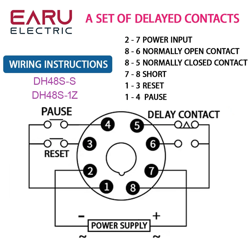 DH48S-S 0.1s-99h AC 110V 220V DC 12V 24V Repeat Cycle SPDT Programmable Timer Time Switch Relay with Socket Base DH48S Din Rail