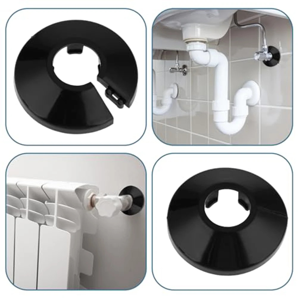 4/10pcs 15mm Radiator Pipe Collars Cover Floor Decorative Radiator Plastic Water Pipe Cover Wall Duct Faucet Accessories