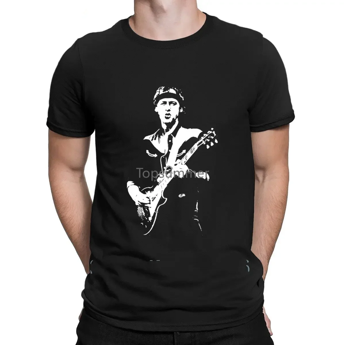 Mark Guitar Knopfler Dire Straits Rolling Stone Top Guita T Shirt Summer 2019 Popular Tshirt Men Cotton Simple Gents Customized