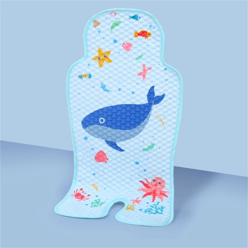 Stroller Summer Liners Carseat Cooling Mat Ice-silk Cushion Bassinet Cooling Pad Children Travel Gear Carriage Pad K1KC