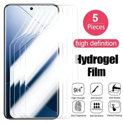 1-5PCS Hydrogel Films For Xiaomi Mi 14 14Pro Screen Protector Ultra Thin Clear Protective Soft Film For Xiaomi Mi 14 Accessories