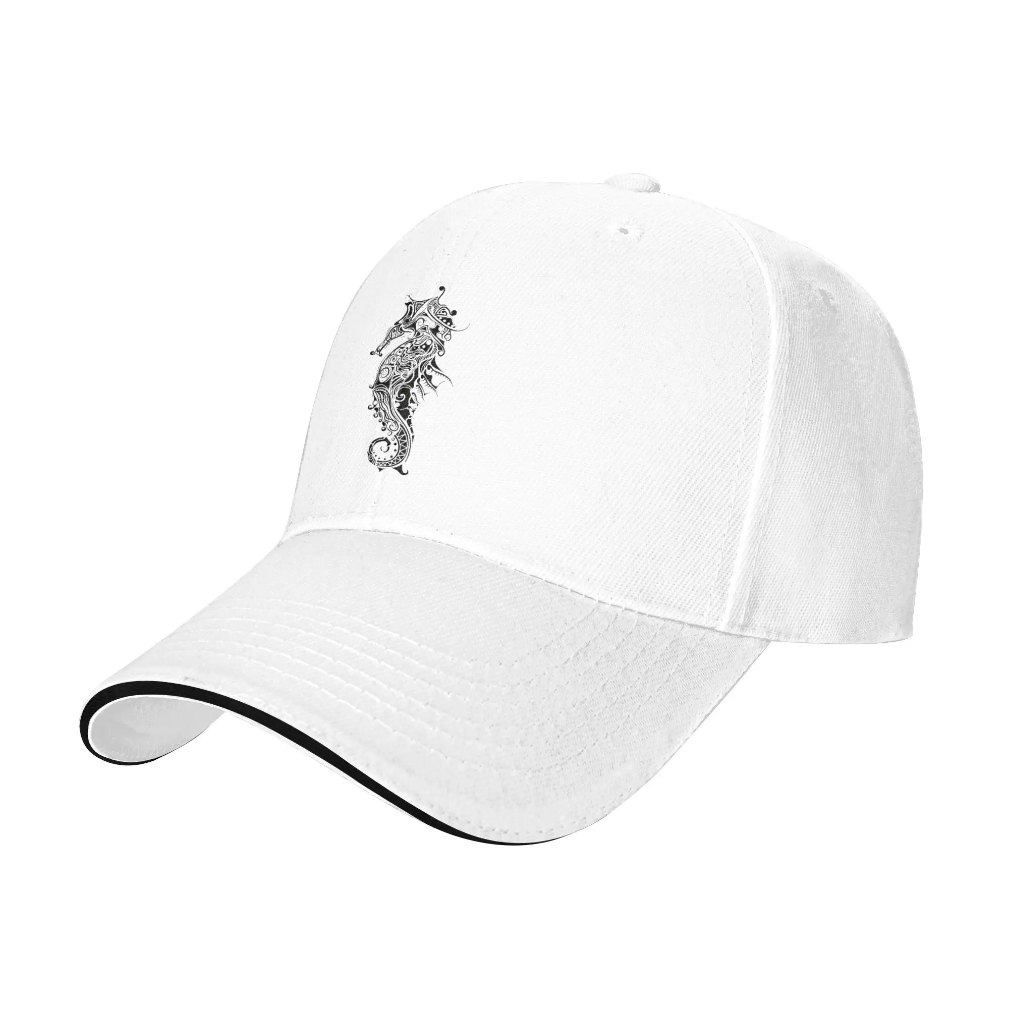 Vintage Seahorse Anatomy Marine Sandwich Caps Men Women Fashion Baseball Biologist Ocean Breathable Racing All seasons Hat Adult