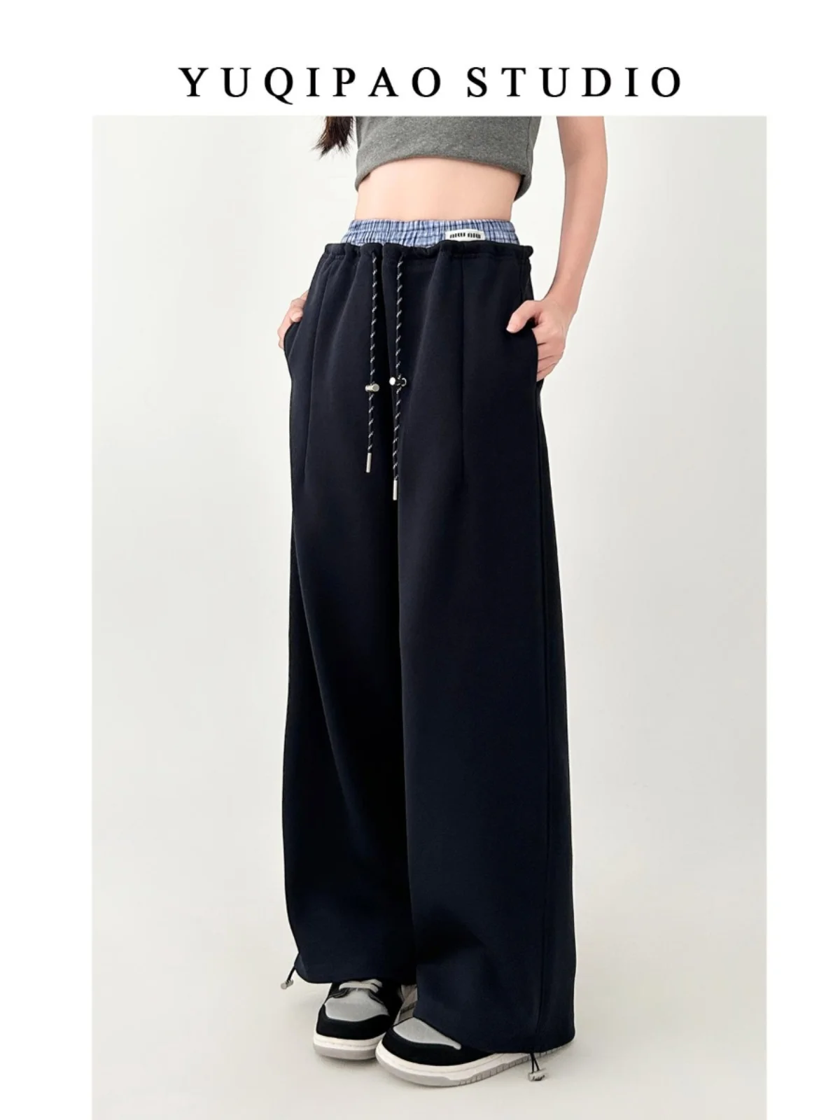 

Women's Black Gothic Baggy Pants Y2k Emo 2000s Streetwear Vintage High Waist Trousers Harajuku Pants 90s Aesthetic Clothes 2024