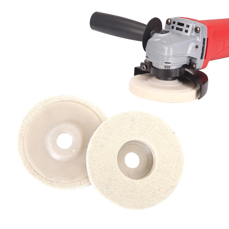 10pcs 4inch 100*16*8mm Wool Felt Disc Polishing Buffing Wheel Pad Bore for angle grinder car detailing wood polishing Wool Felt