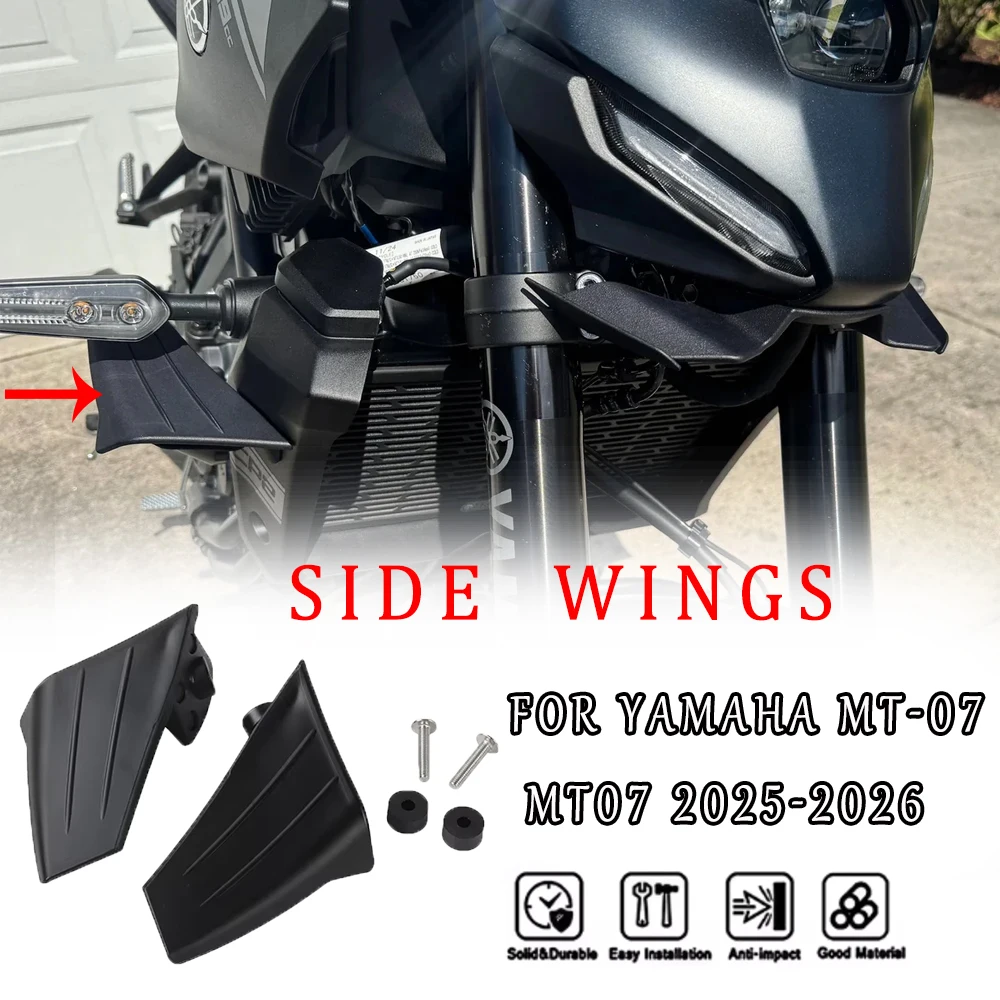 

Новые аксессуары, защита крыльев, защита бака для YAMAHA MT-07 MT07 2025 2026, спойлер для топливного бака мотоцикла, боковые крылья