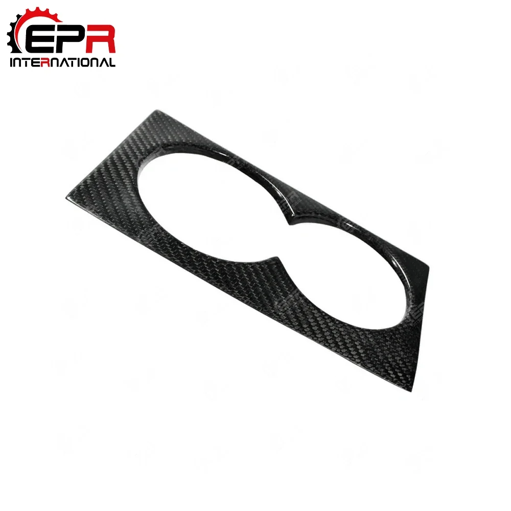 Car-styling For Nissan R35 GTR LHD Carbon Fiber Cup Holder Cover Glossy Finish GT-R Inner Drift Racing Trim Interior Accessories view 6