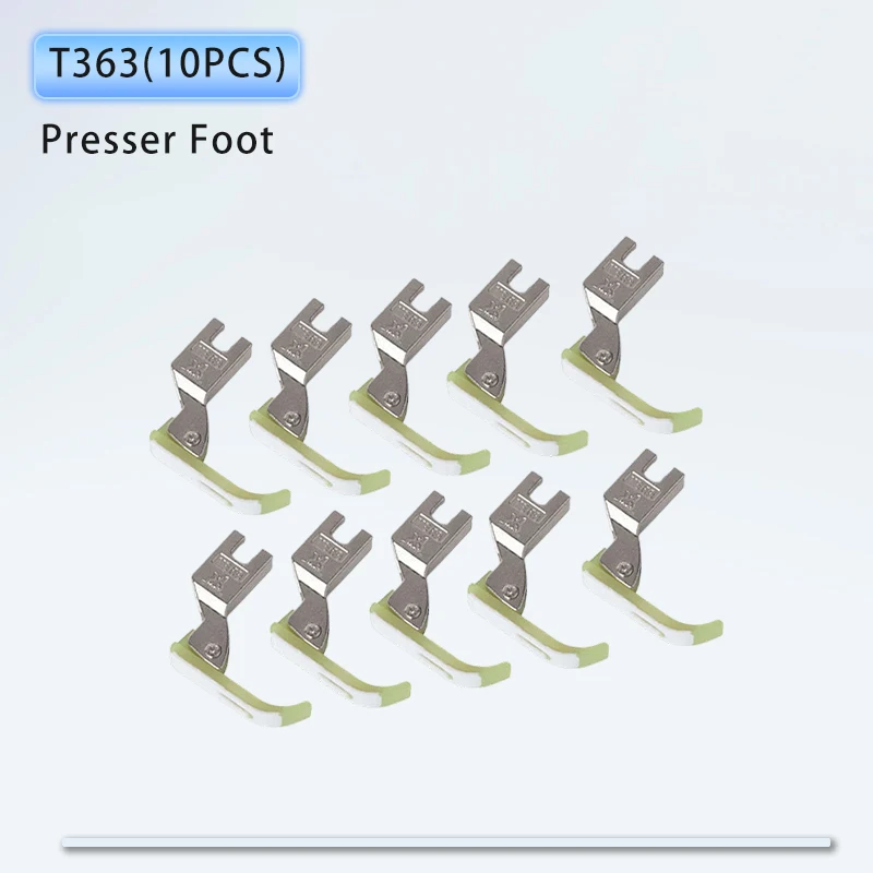 T363 Plastic 0.3cm Zipper Presser Foot Fits Industrial Single Needle Lockstitch Sewing Machines (Pack of 10 PCS)