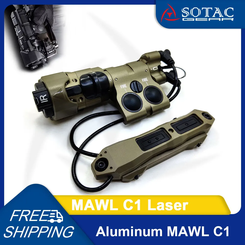 

SOTAC GEAR алюминиевая тактическая MAWL C1 Зеленая лазерная ИК-лампа с двумя функциями переключателя давления для охоты MAWL лазеры