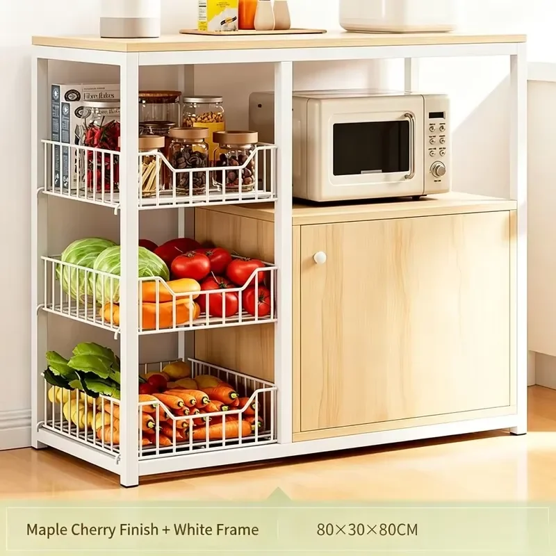 Metal Kitchen Rack Modern Minimalist 2 Tier Floor to Ceiling Storage Shelf Durable Metal Structure Easy to Clean Organizer