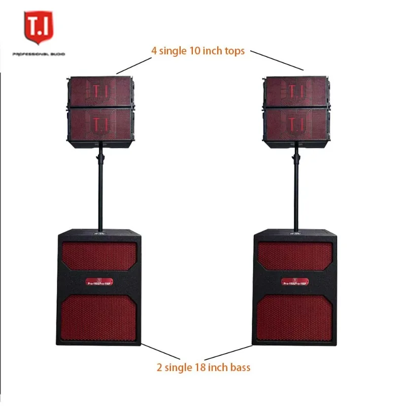 10 Inch Two-Way Waterproof Active Passive Line Array Speaker, Durable Professional Audio Gear for Outdoor Stage Live Events