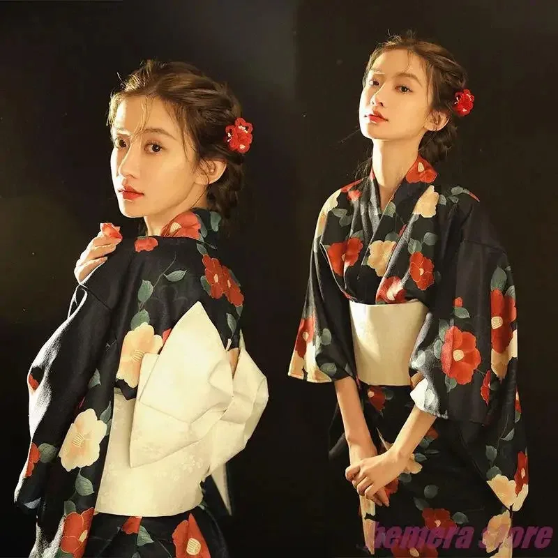 

ss23Kimono женское японское традиционное кимоно юката хаори косплей блузка платье женская летняя модная одежда для фотосессии вечерние D