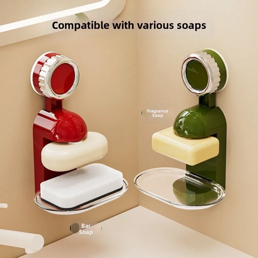 

Магнитный держатель для мыла на присоске, съемная водонепроницаемая мыльница для ванной комнаты, креативная многоразовая настенная мыльница для кухни