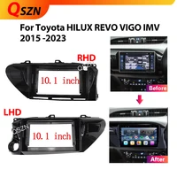 Adaptador de Fascia de marco de coche de 10,1 pulgadas para TOYOTA Hilux Revo 2015-2018 LHD/RHD DVD estéreo Panel tablero Kit instalación 2 Din