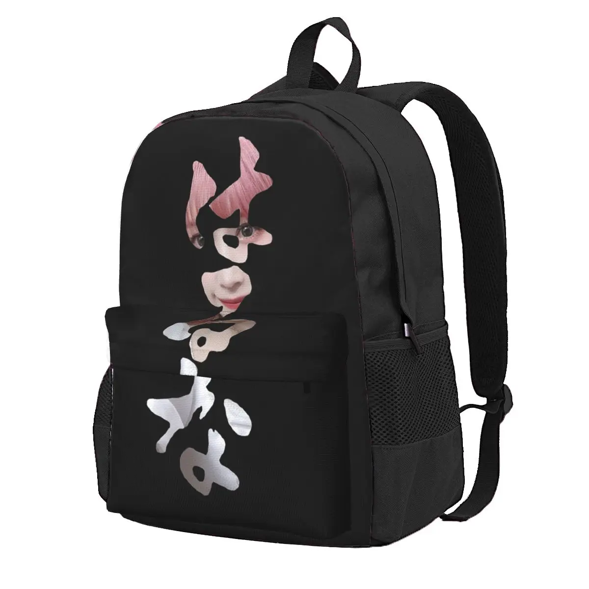 Haruna Heavy Metal Drummer Hiragana Student Backpack School Bag Hiking Travel Daypack for Boys Girls Bookbag Shoulder Bags