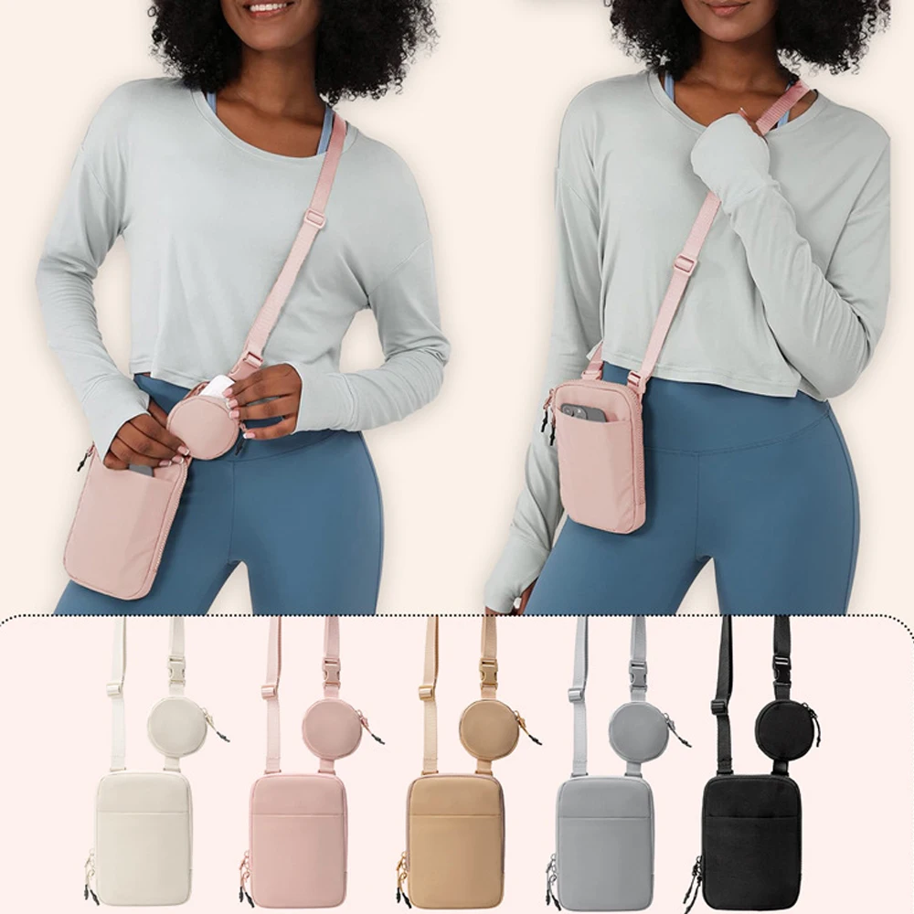 

New Design Chest Bag Waist Bag Convertible Crossbody LULU Bag with Removable Small Pouch for Cell Phone Travel Workout Hiking