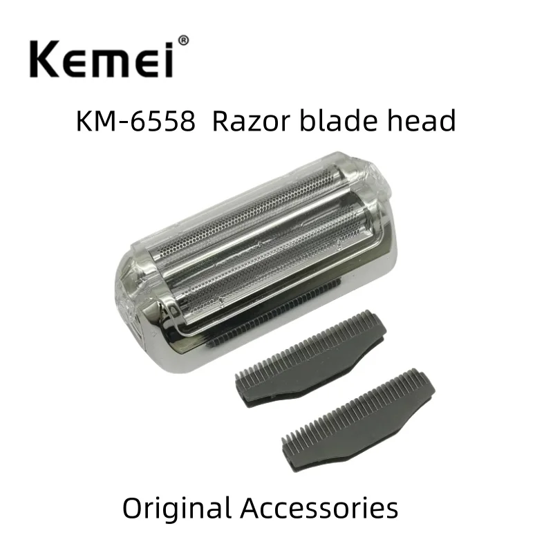 Kemei KM-6558 Razor Replacement Accessories, Blade, Foil, and Cutter Head Set, Genuine Factory-Produced Original Parts.