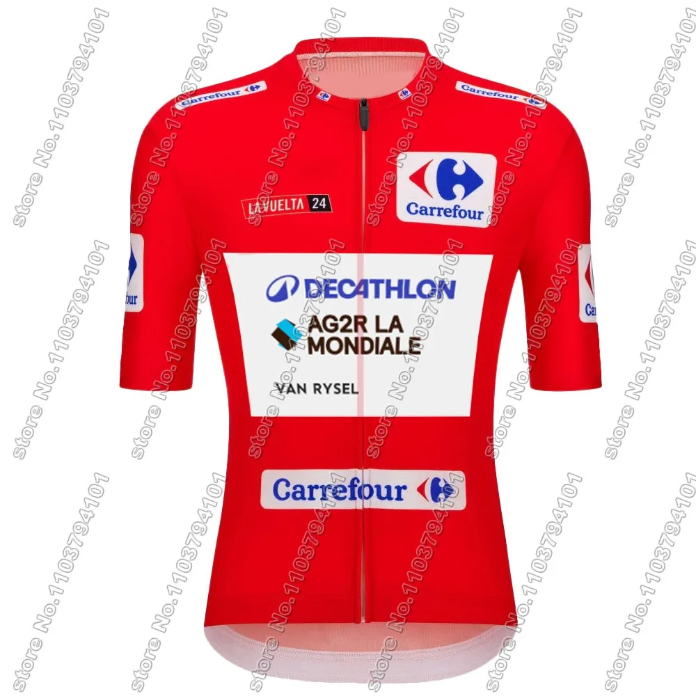 2024 Spain Tour Ag2r Cycling Jersey Set Summer Clothing Short Sleeve Bicycle Shirt Road Bike Suit MTB Wear Shorts MTBMaillot