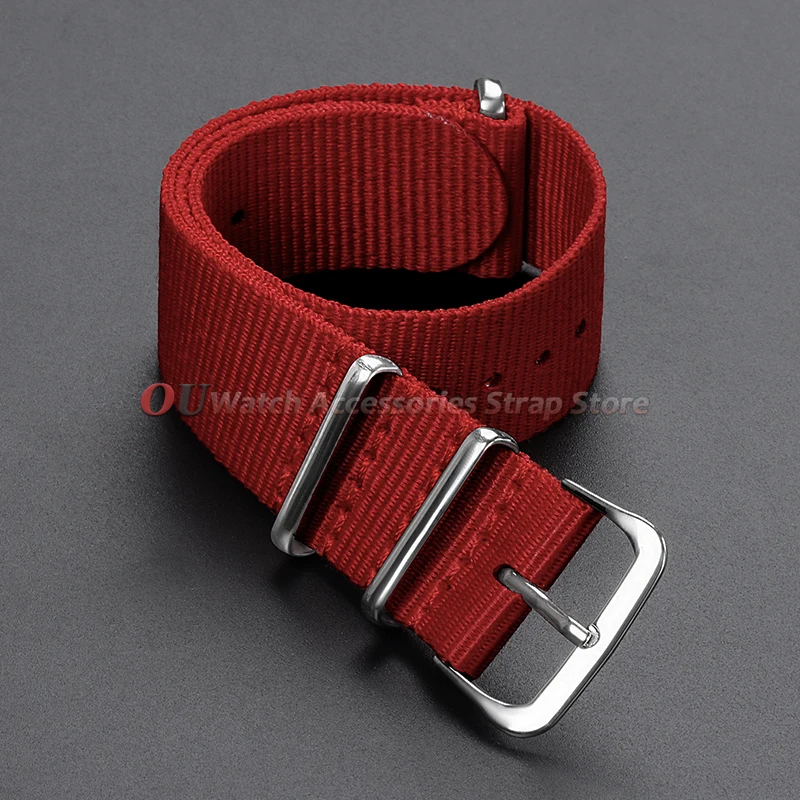 12mm 14mm 16mm 18mm 20mm 22mm 24mm Canvas Nylon Uhrenarmband Universelles Herren-Uhrenband Einteiliges Schlaufenarmband Damen Herren Armband – Detail 9