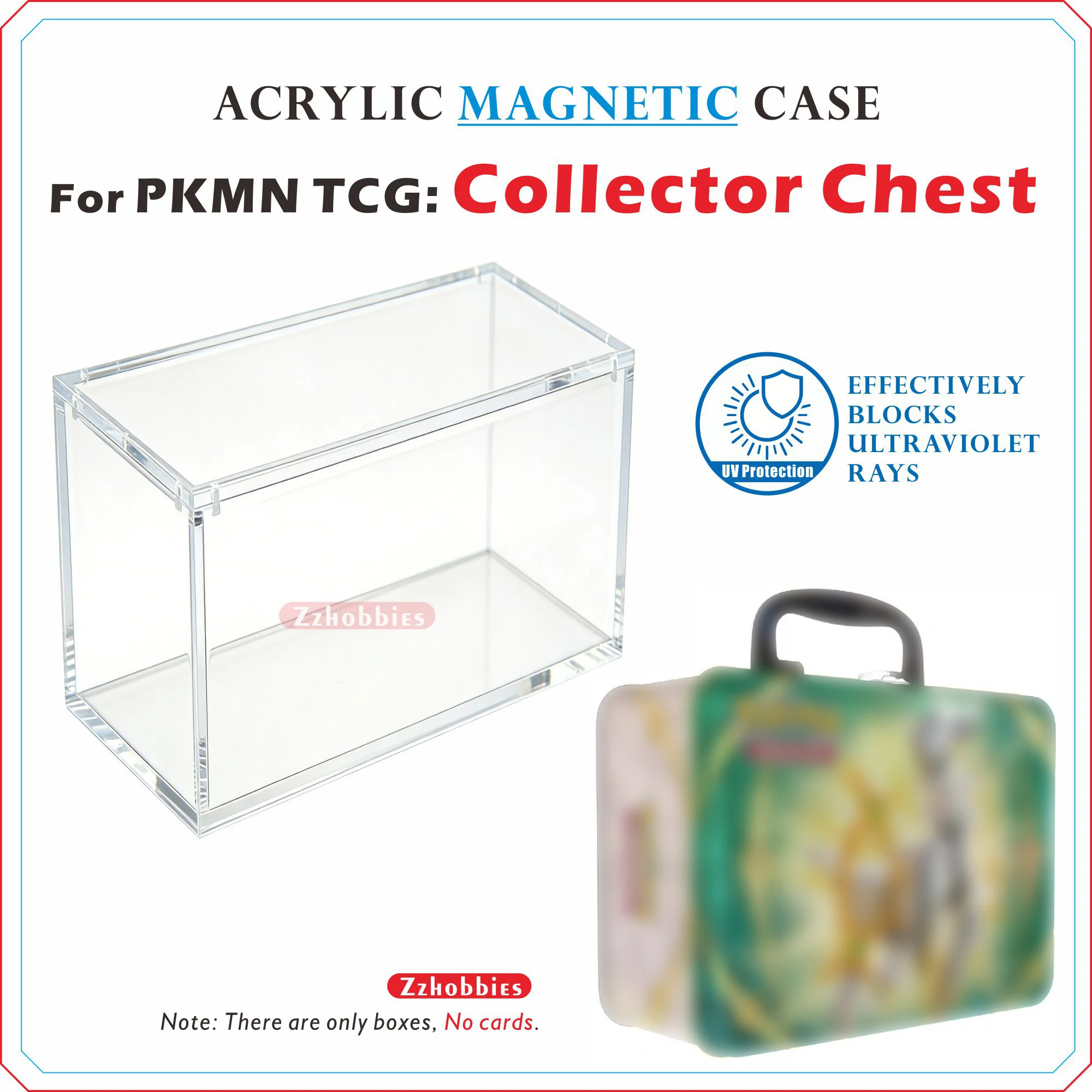 1 Stück Acryl-Magnetbox für PKMN TCG: Sammlertruhe【5 mm dick】