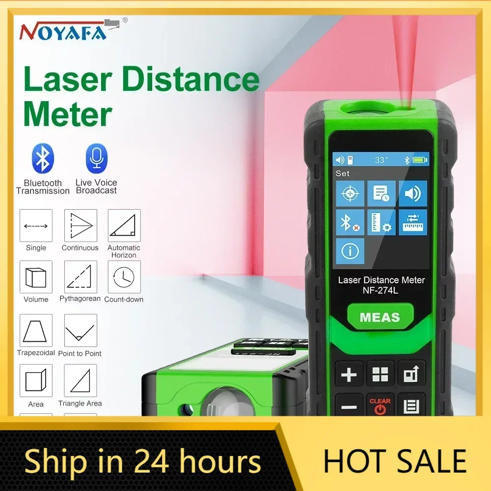 Noyafa NF-274L Laser Distance Meter Electronic Roulette Digital Tape Rangefinder Trena Metro Range Finder Measuring