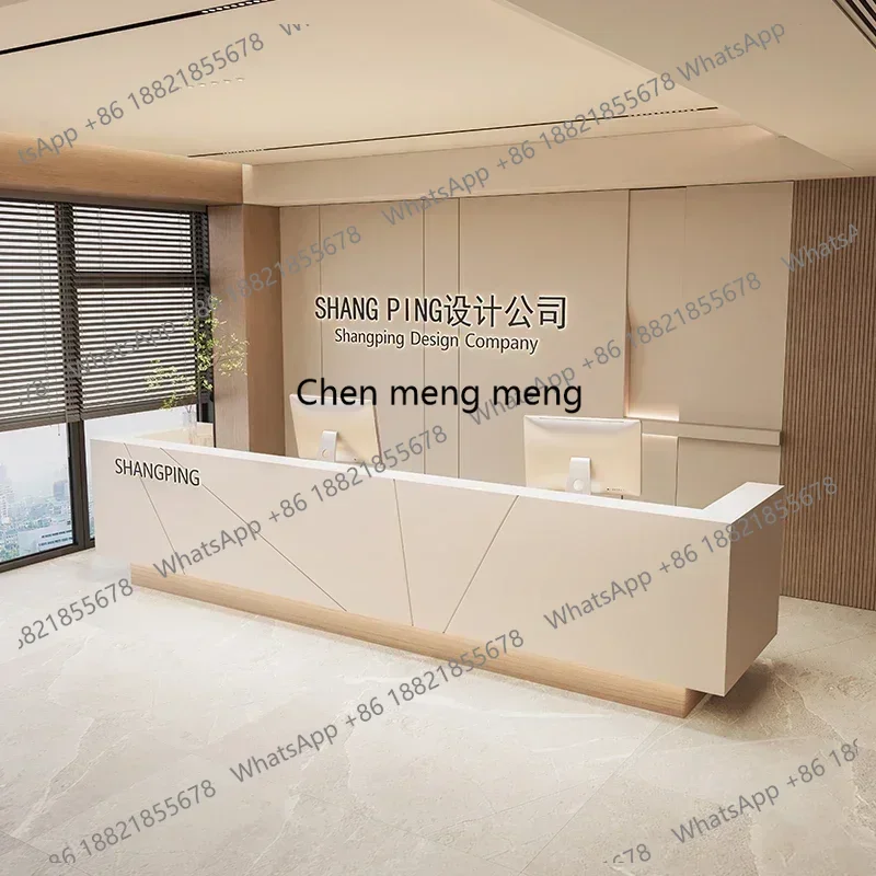 European Stores Barber Shop Counter Reception Table Reseption Desk Beauty Institute Design Mostrador De Tienda Salon Furniture