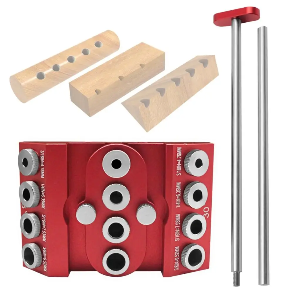 30/45/90 Degree Angled Drill Guide Adjustable Aluminum Alloy Drill Hole Guide Jig Multiple Hole Sizes Compact