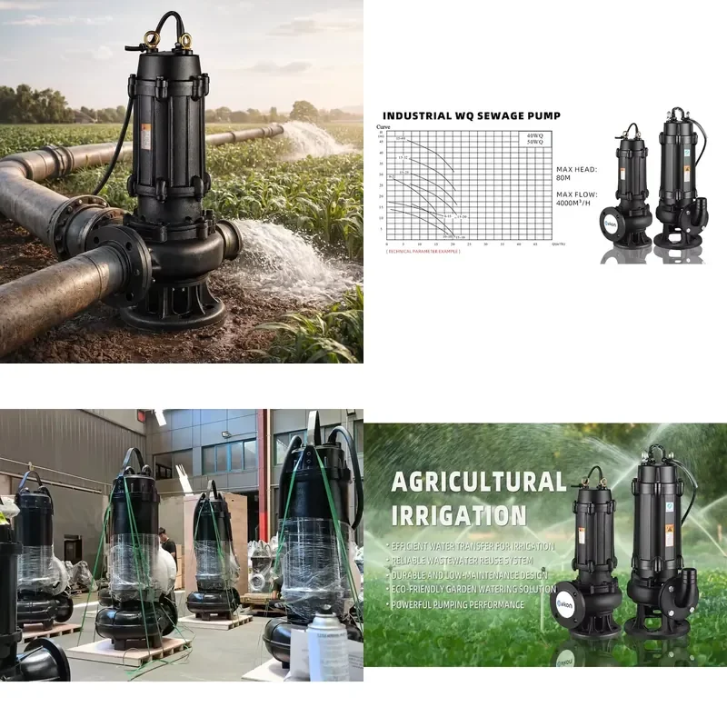 

Closed Coupled Stainless Steel Vertical Submersible Sewage Pump Qw No Clogging Fully Automatic Control for Agricultural