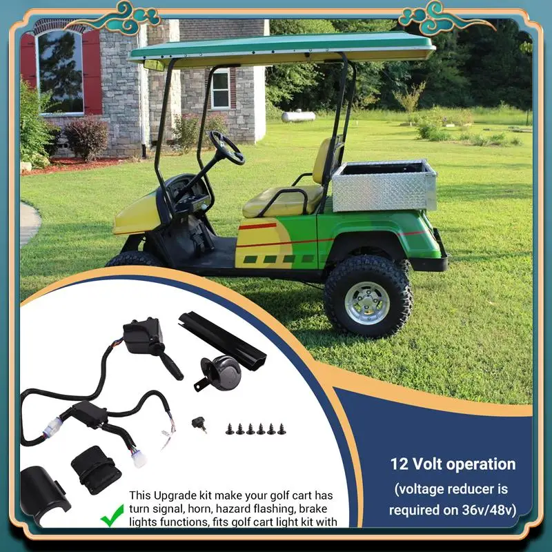 Golf Cart 12V LED Light Turn Signal Kit With Horn Brake Hazard For EZGO Club Car Highly Recommended