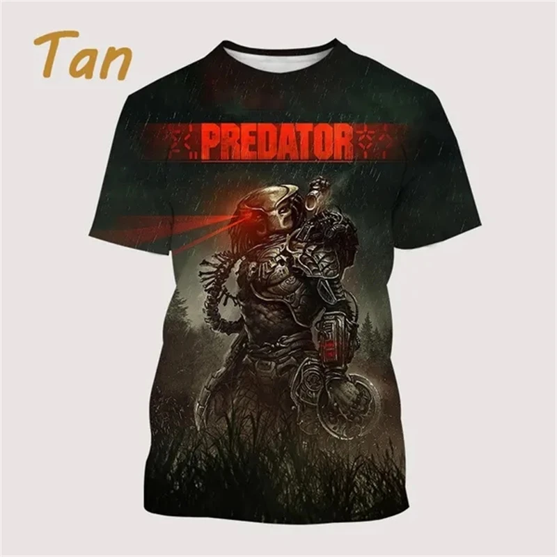 Predator Men Women Casaul Funny 3D Printed T Shirt Streetwear Harajuku Fashion Short Sleeve Hip Hop Sreet Style Tees Shirt Tops