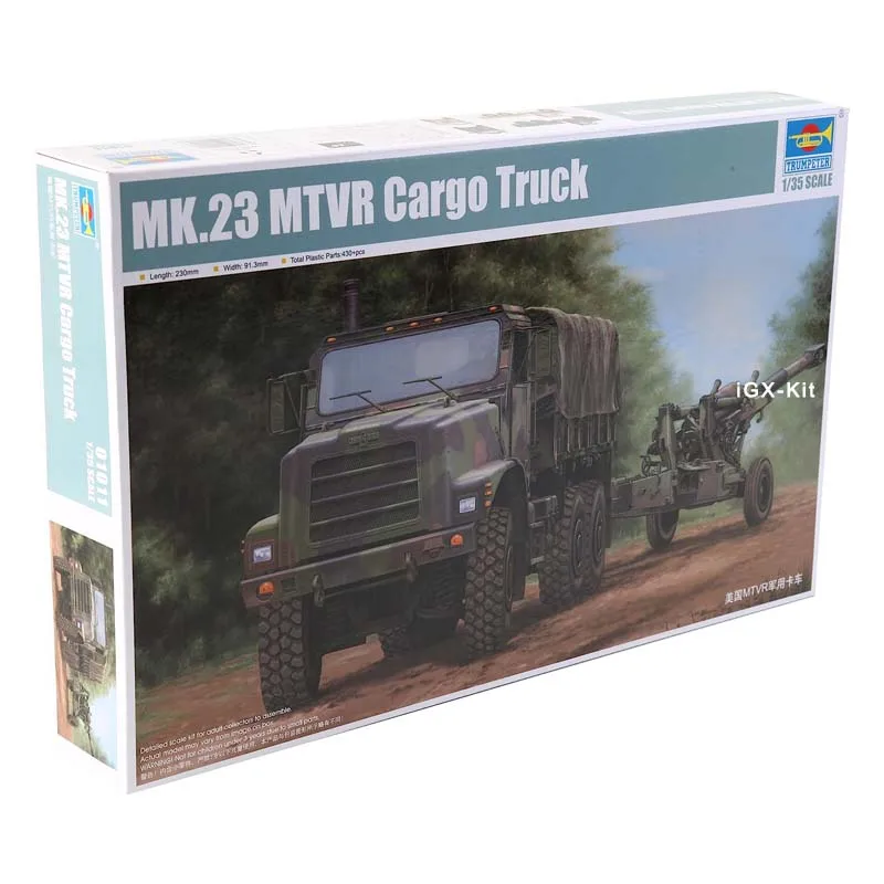 Trumpeter 01011 1/35 US MK23 MTVR Cargo Truck Tactical Vehicle Military Car Gift Toy Plastic Assembly Building Model Kit