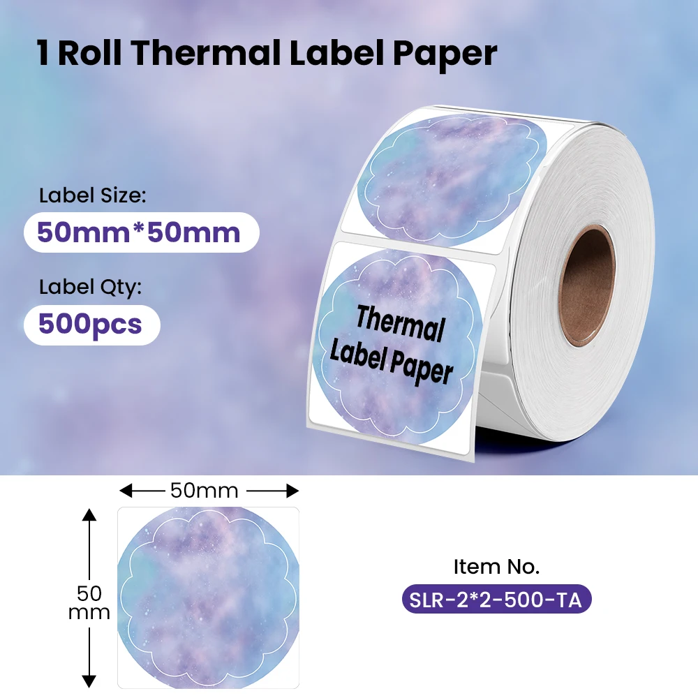 Direct Thermal Labels 750 Sheets 2"x2" Paper Roll Compatible with Shipping Label Printer 241BT/2410BT/D520BT etc. - High Quality