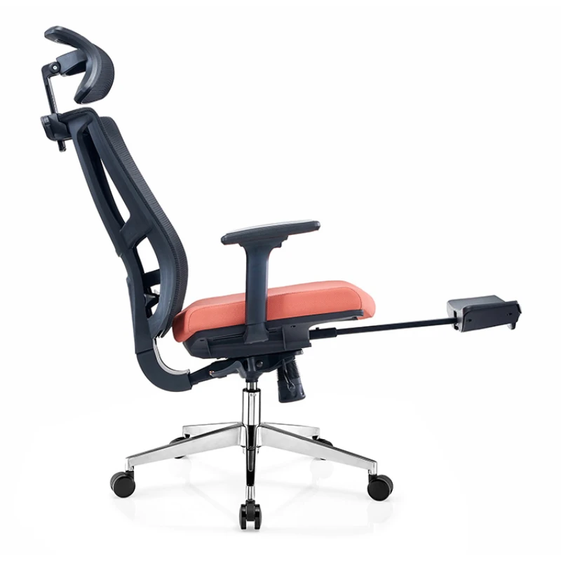 

Office chair with telescopic pedal staff home ergonomic lifting breathable mesh swivel waist protection