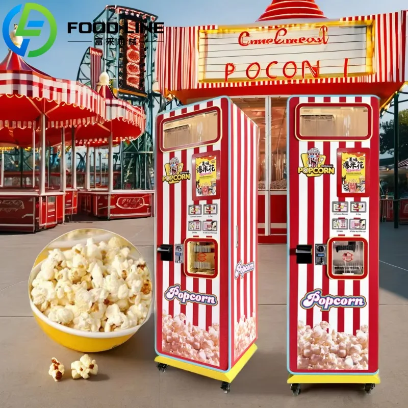 

Coin Cash Credit Card Payment New Full Automatic Factory Easy to Use Self Service Popular Popcorn Vending Machine