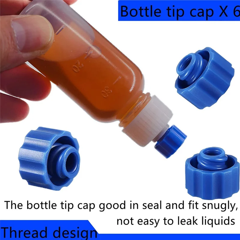 

ABSE-6 шт. бутылки с аппликатором для клея, 30 мл пластиковые сжимаемые бутылки-капельницы с тупой игольчатым наконечником 14Ga 16Ga 18Ga 20Ga