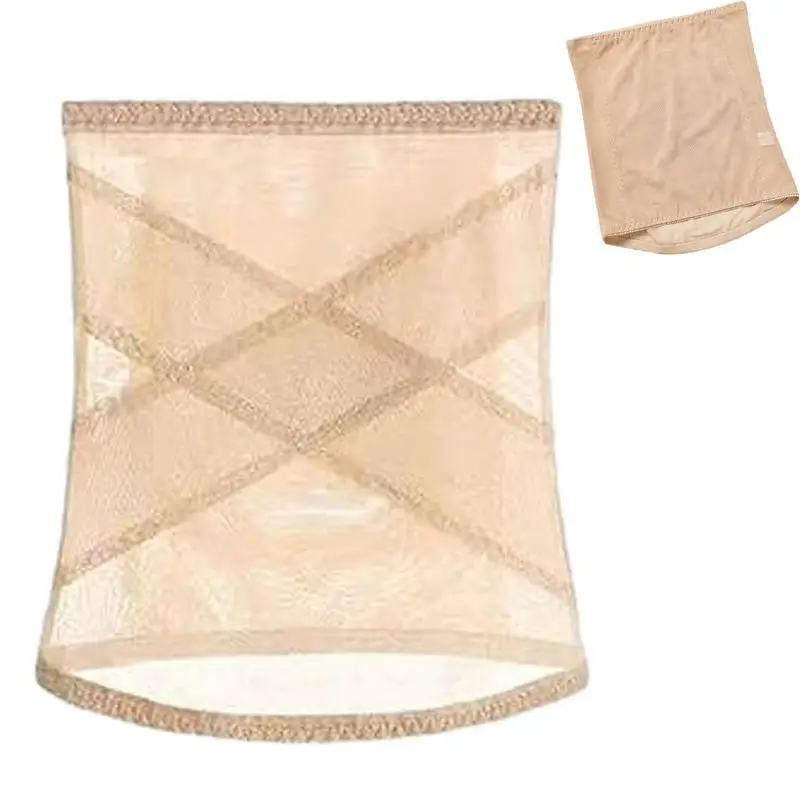 Entrenador de cintura para mujer, faja de malla cruzada para moldear la cintura, moldeador de cuerpo, ropa moldeadora de estómago, moldeador de cintura, pliegues de barriga