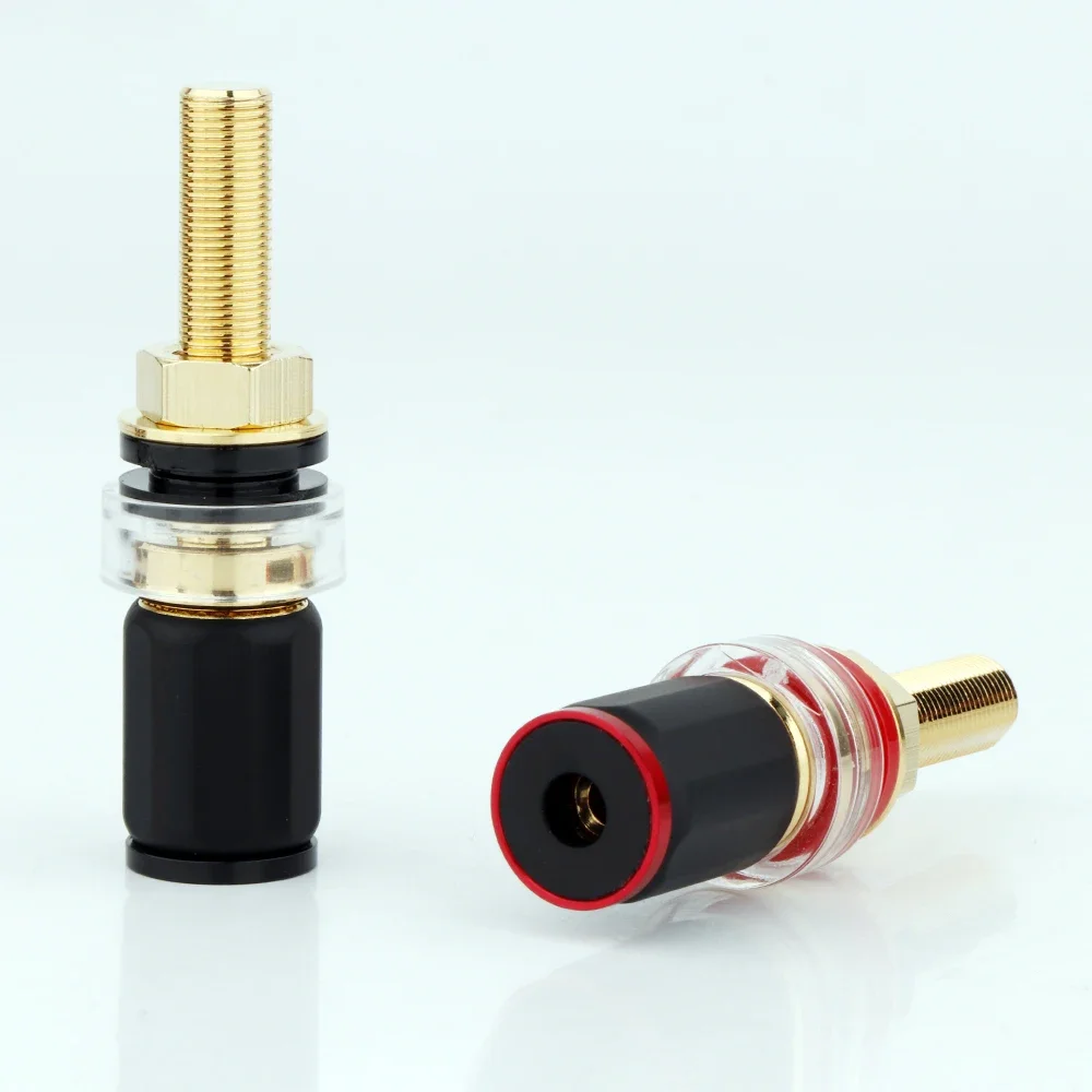 Terminale dell'altoparlante con binding audio placcato oro Hifi BP1127 da 4 pezzi per amplificatore