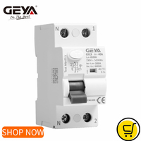 GEYA GYL9 AC Type RCCB Residual Current Circuit Breaker AC ELCB 2 Pole 25A 40A 63A 100A RCD