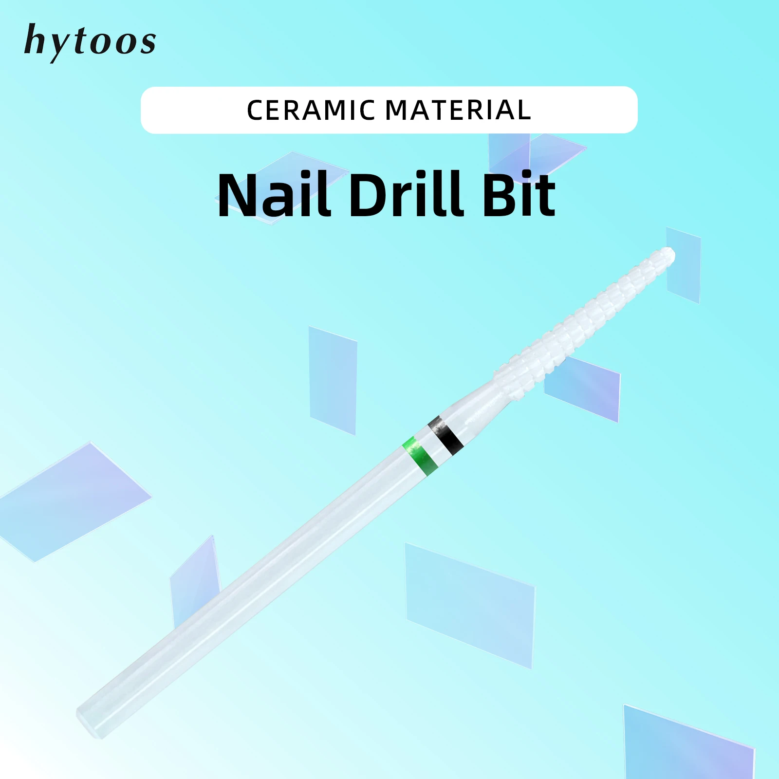 HYTOOS Cone Cuticle Cleaner White Ceramic Nail Drill Bits for Dead Skin Clean NailPrep Tool Drill Bits for Manicure Technicians