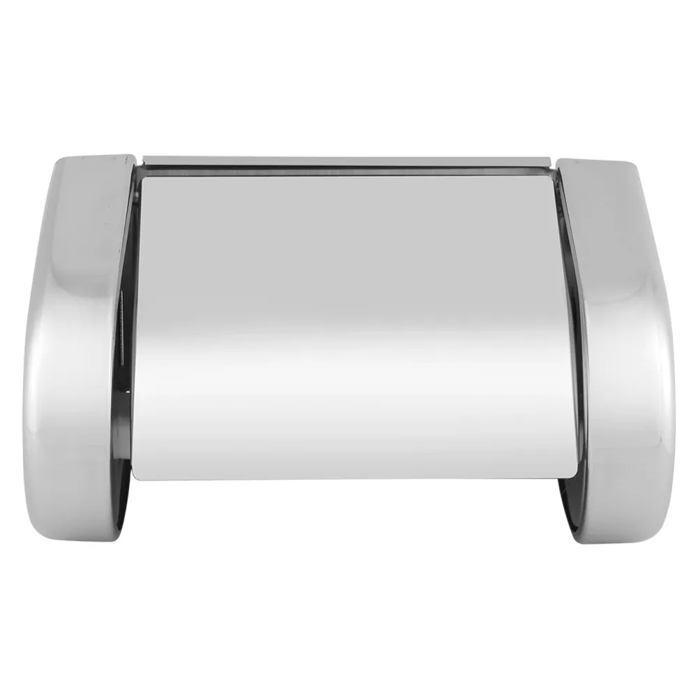 Stainless Steel Roll Paper Holder Wall-Mounted Sealed Design Paper Towel Holder Rustproof Easy Install Toilet Paper Rack