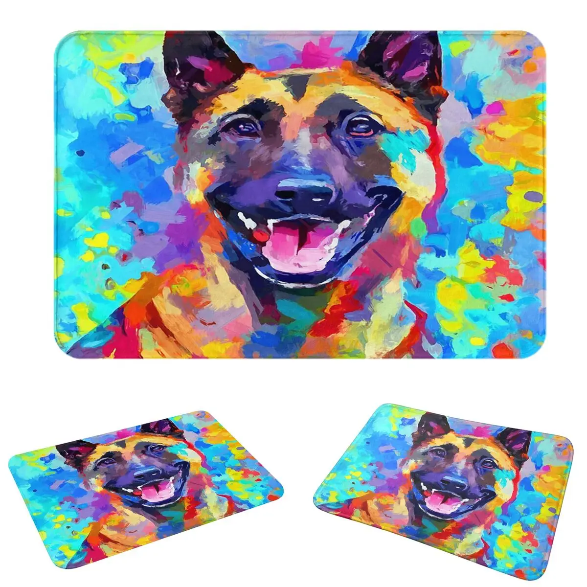 Belgian Shepherd Dog Malinois Non-slip Doormat Floor Mat Durable Carpet Rug for Kitchen Entrance Home Bathroom Footpad Mats