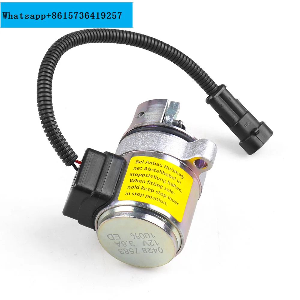 

The shut-off solenoid valve is suitable for the Deutz engine 04287583 fuel shut-off solenoid valve 04287116