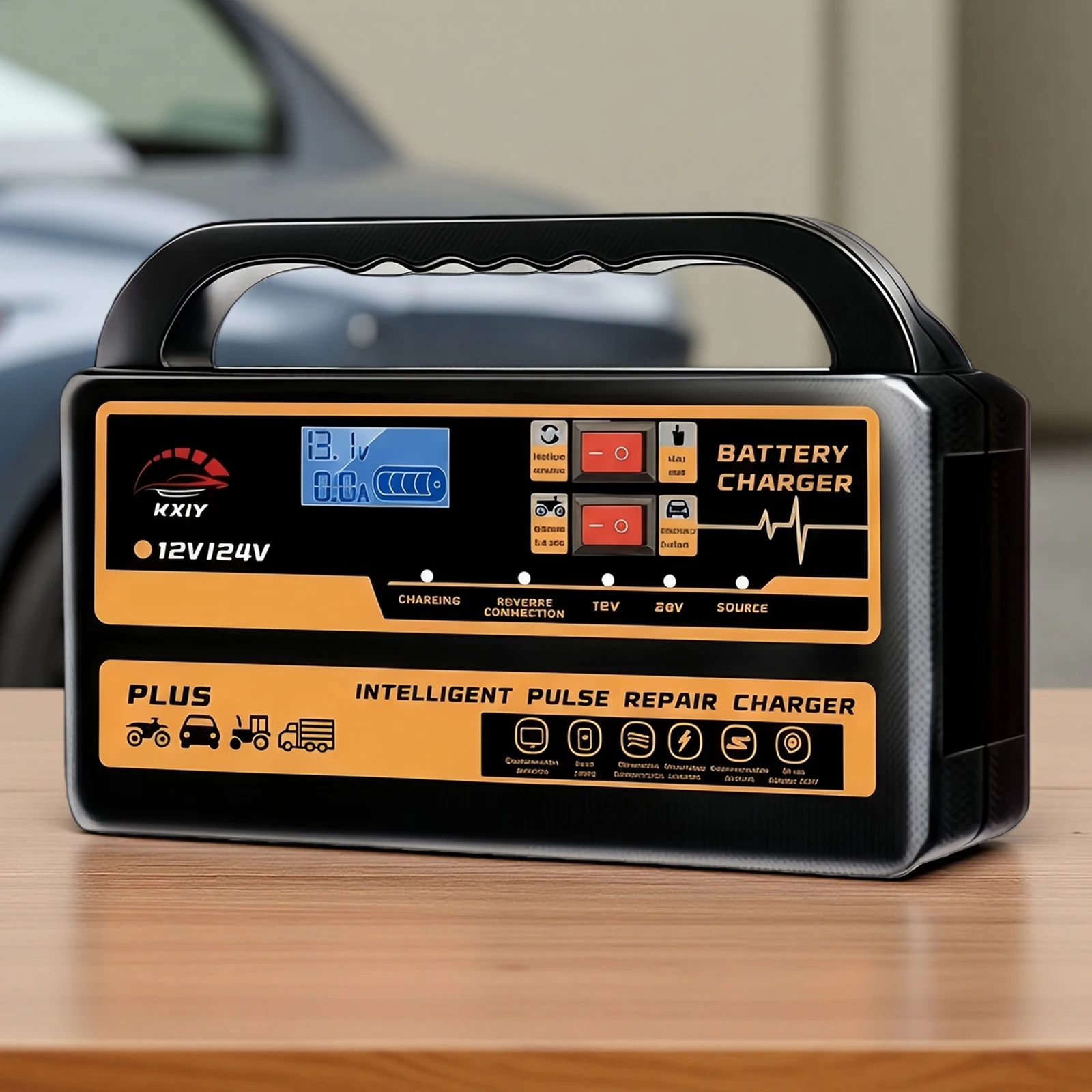 

Smart Car Battery Charger 12V and 24V Lead-Acid Fully-Automatic Battery Maintainer Trickle Charger for Car Truck Motorcycle