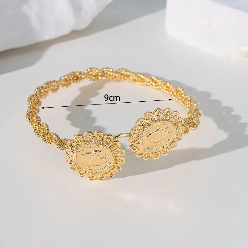 Snake Shape Women Anklets Gold Color Open Charm Bracelet Algerian Wedding Jewelry Animal Arm Bracelet Turkish Wedding Jewelry