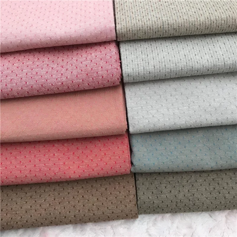 Japanese Yarn Dyed Cotton Fabric Material for Clothes Telas Patchwork Algodon Yarn-dyed Fabric for DIY Bag Mat Doll Sewing Cloth