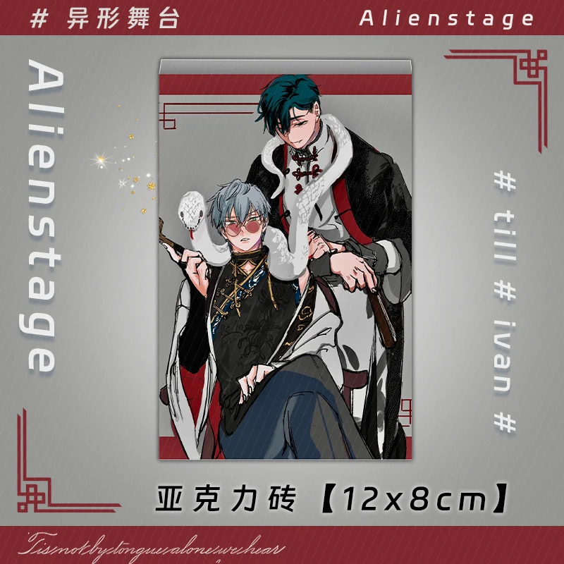 Anime ALIEN STAGE Till Ivan Cosplay Laser Badge Akrylowy stojak Model Akrylowe cegły Kolorowy papier Akcesoria dekoracyjne Prezenty