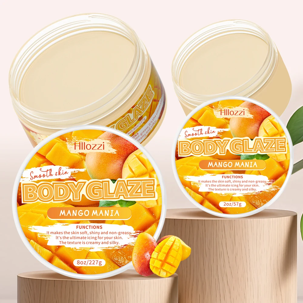 2oz/8oz Mango Mania glaseado corporal nutritivo hidratante cuidado de la piel mantequilla corporal refrescante aceite corporal no graso hidratante para la piel Lo